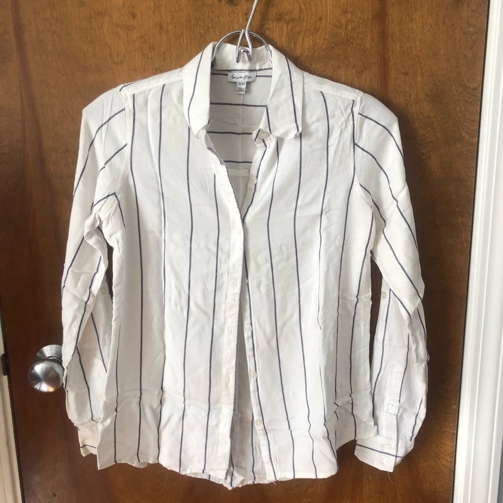 Love, Fire Button Down Top